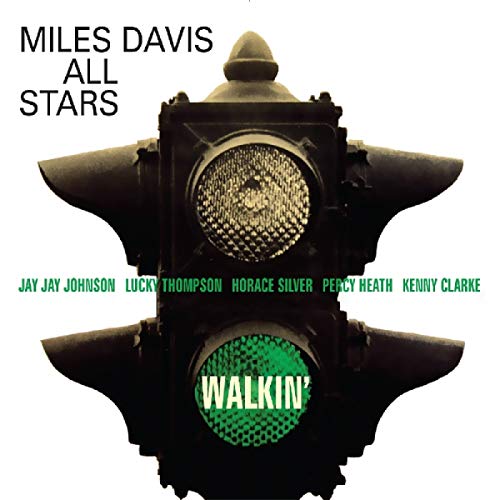 CD cover for Miles Davis’ “Walkin’” featuring a green traffic light.