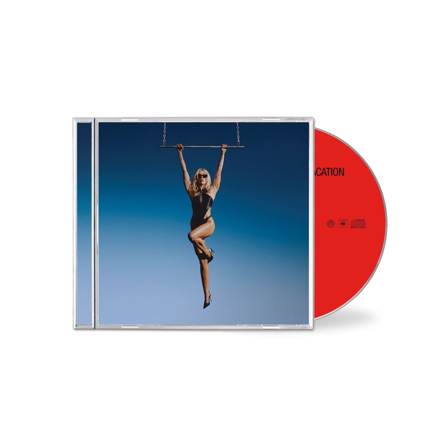 Miley Cyrus “Endless Summer Vacation” CD cover with a hanging figure.