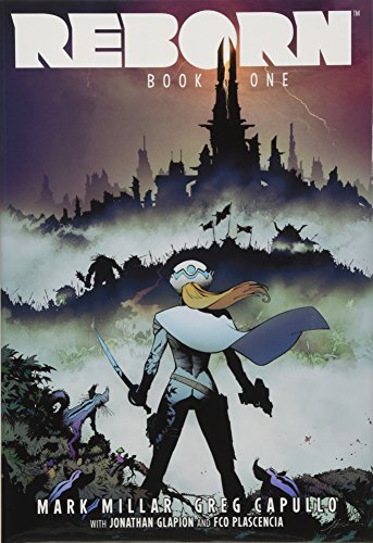 A comic book cover shows a warrior looking toward a distant, dark, gothic castle.