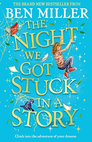 Book cover showing a girl climbing a golden rope against a bright blue background.