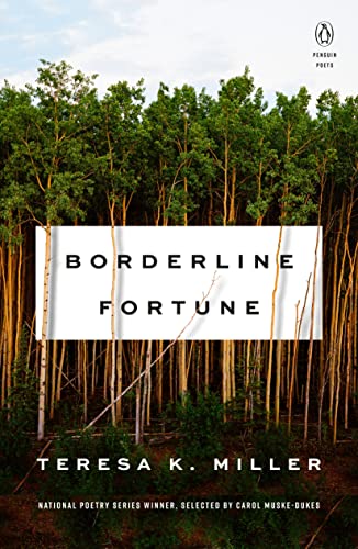 Book cover with text “Borderline Fortune” over a forest background.