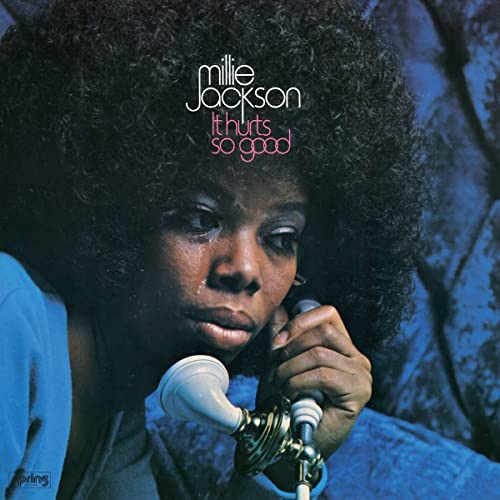 Millie Jackson album cover, “It Hurts So Good,” with a woman on the phone.