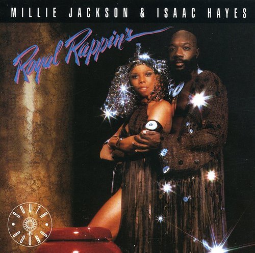 Album cover featuring Millie Jackson and Isaac Hayes posing together, surrounded by sparkling stars.
