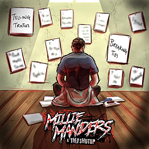 CD cover: person with papers in a room, band name below.