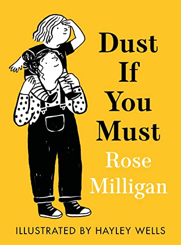Book cover: black and white illustration of two people, title "Dust If You Must".