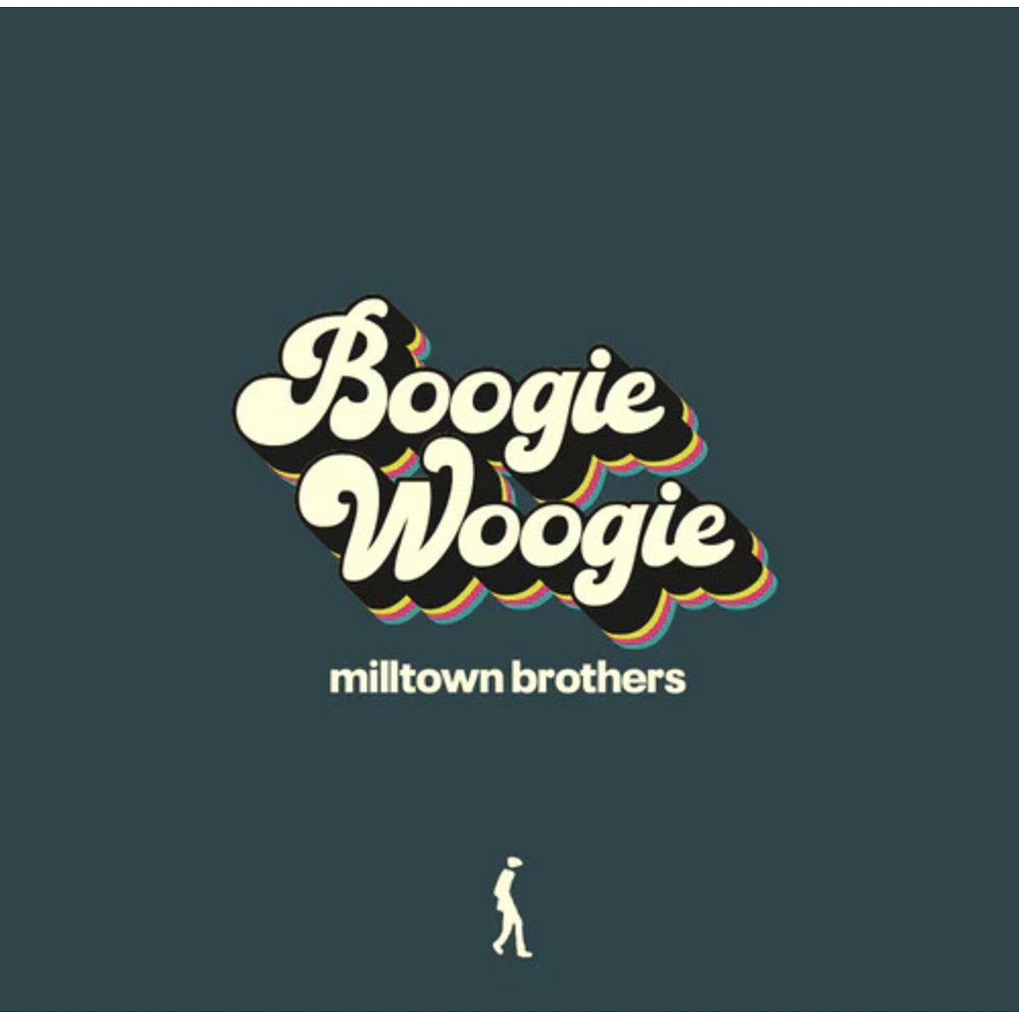 Boogie Woogie" vinyl record cover with retro script and band name.