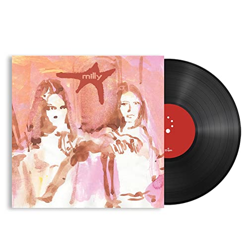 Vinyl record and square album cover with watercolor-style portraits and a red star logo.