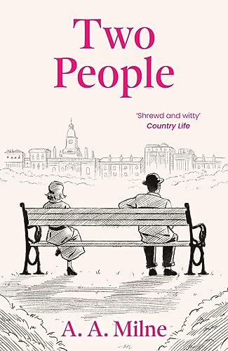 Book cover illustration of a man and woman sitting on a park bench.