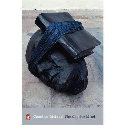 Book cover for The Captive Mind by Czeslaw Milosz featuring a rainy street scene.