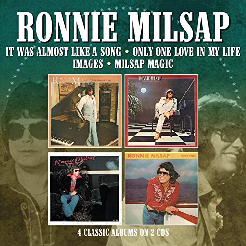 CD cover featuring four Ronnie Milsap album covers on a green background.