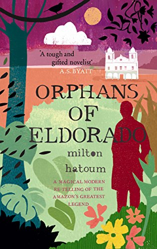 Book cover: "Orphans of Eldorado" with jungle foliage and a silhouetted figure.