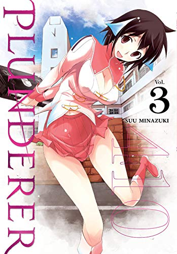 Anime-style cover of Plunderer Vol. 3 featuring a woman in a red outfit.
