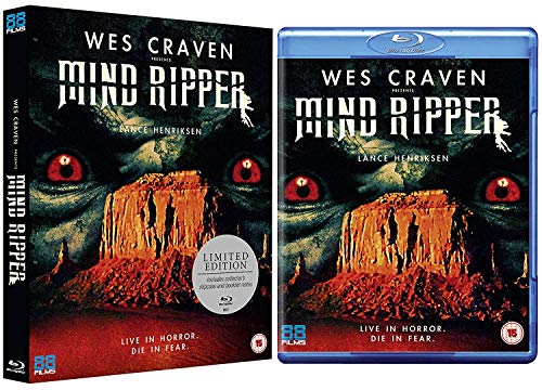 Mind Ripper" Blu-ray cover featuring a menacing face and fiery landscape.