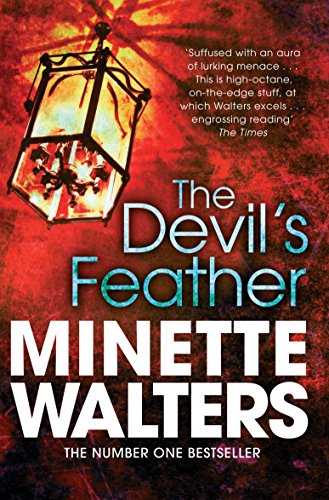Book cover: "The Devil's Feather" by Minette Walters, with a lantern image.