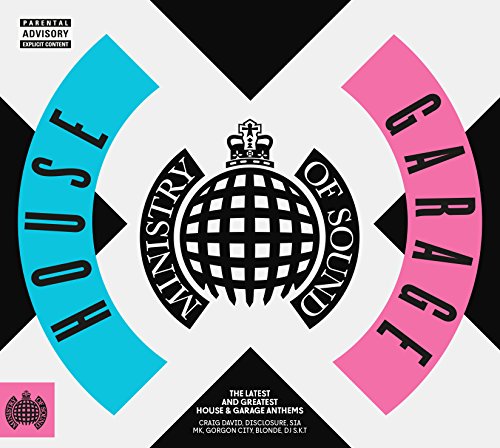 Ministry of Sound House x Garage CD cover with a central disco ball logo.