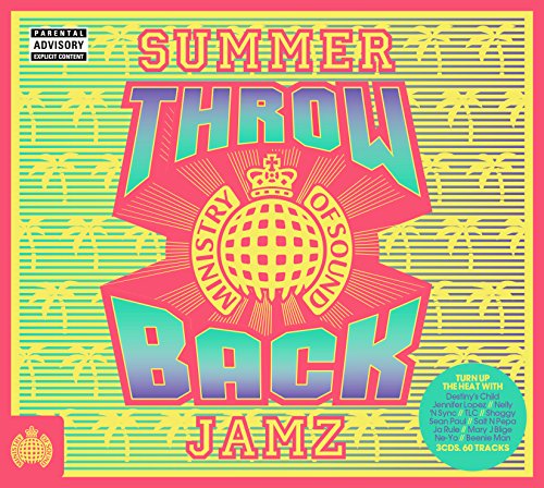 CD cover for “Ministry Of Sound - Throwback Summer Jamz” with bright, bold graphics.