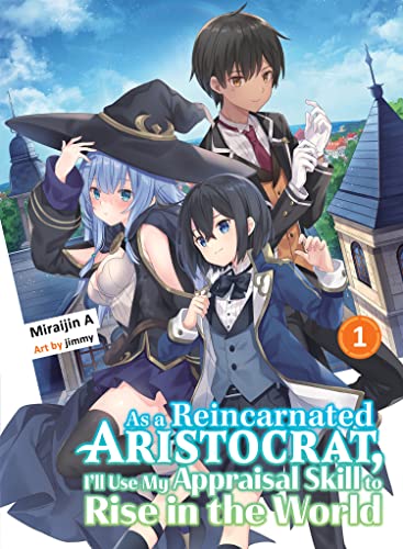 Light novel cover featuring three anime-style characters and a castle.
