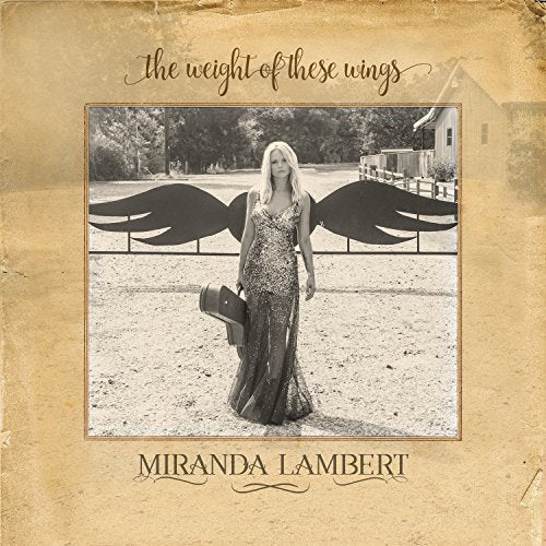 Miranda Lambert album cover featuring a woman with wings and a guitar case.