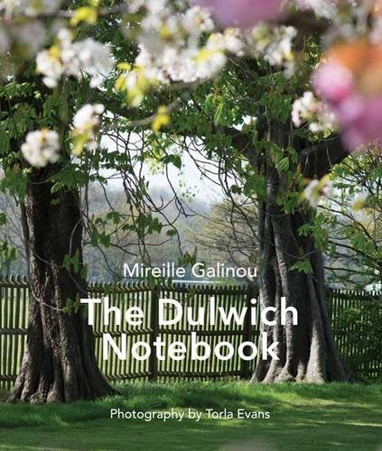 Book cover with blossoming trees and title "The Dulwich Notebook".