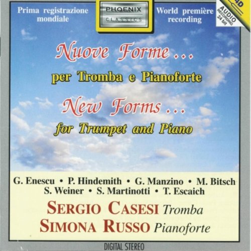 CD cover for “Nuove Forme… for Trumpet and Piano” by Casesi-Russo.