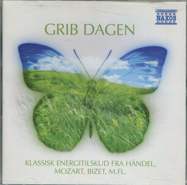 CD cover with a butterfly image formed from sky and grass.