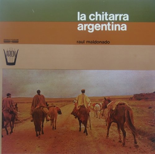 Vinyl record cover: “La Chitarra Argentina” with gauchos on horseback.