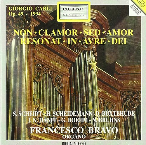 CD cover featuring a golden church organ with text in Latin and Italian.
