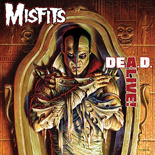 Misfits album cover: mummy-like figure rising from a sarcophagus.