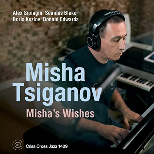 CD cover: Man with headphones at a piano, text “Misha Tsiganov”.