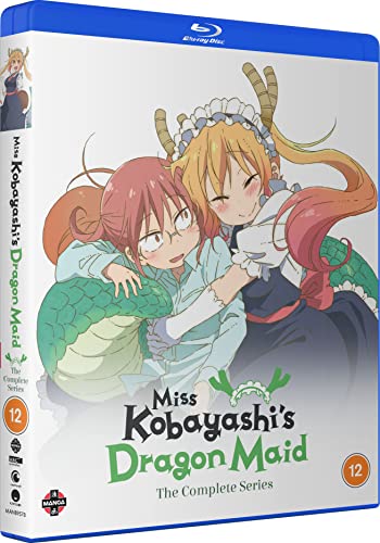 Blu-ray cover featuring two anime girls and a green dragon.