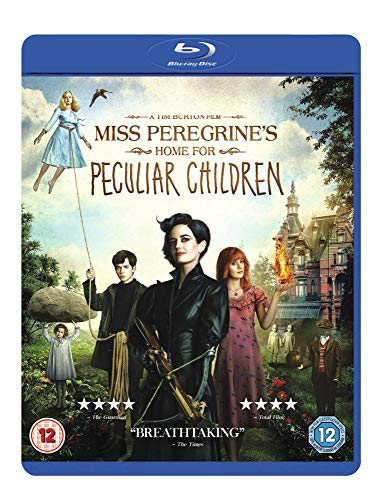 Blu-ray cover for āMiss Peregrineās Home For Peculiar Childrenā film.