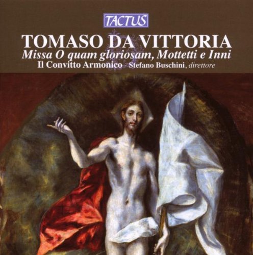 "CD cover with a depiction of Jesus Christ, partially draped in white and red cloth."