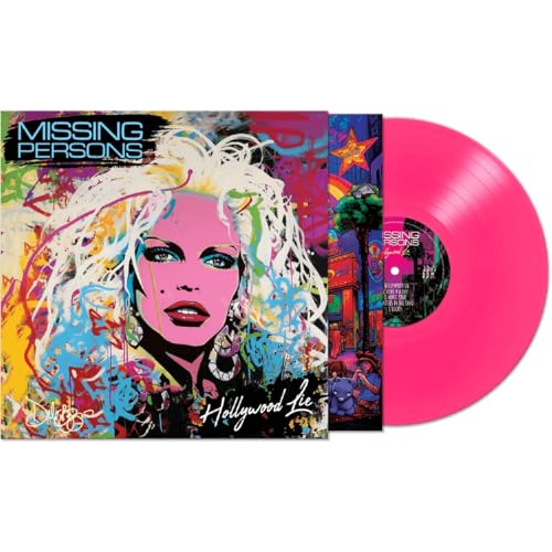 Missing Persons 'Hollywood Lie' vinyl record with colorful cover art.
