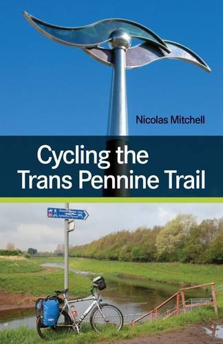 Book cover featuring a cyclist, trail signage, and modern sculpture.