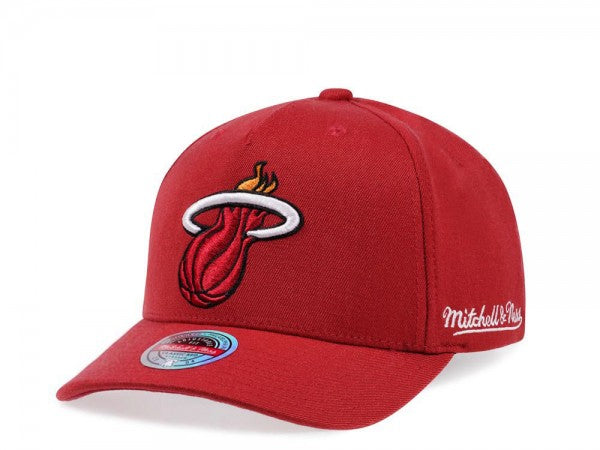 Mitchell And Ness Miami Heat Navy Leather Snapback