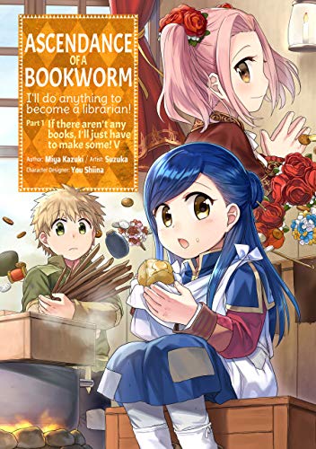 Manga cover featuring two young characters and floral decorations.