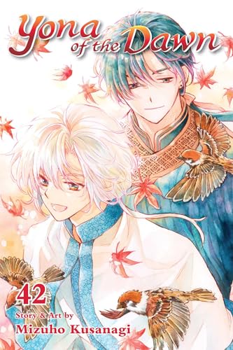Manga cover featuring two young men with falling autumn leaves and birds.