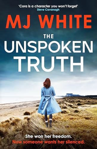 Book cover: woman on beach, stormy sky, title “The Unspoken Truth”.
