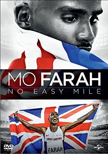 Mo Farah DVD cover featuring the athlete with a British flag.
