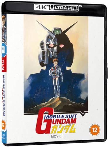 Blu-ray cover for "Mobile Suit Gundam" film one, featuring a robot and man.