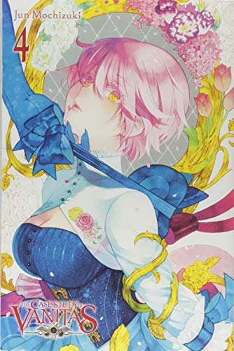 Manga cover featuring a pink-haired character in a blue dress surrounded by floral motifs.