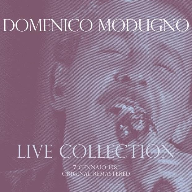 CD cover: Domenico Modugno's face in halftone with "Live Collection" text.
