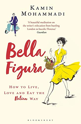 Book cover illustration of a woman in a yellow dress carrying a grocery basket.