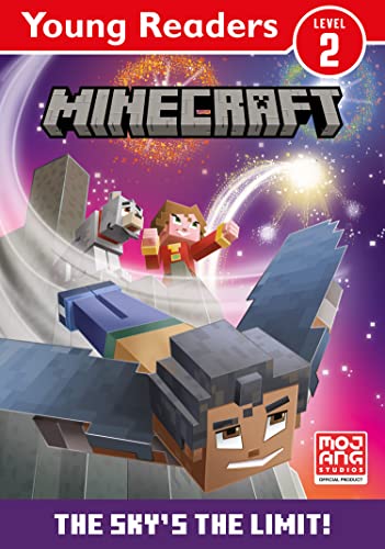 Minecraft book cover featuring blocky characters in a colorful, cosmic scene.