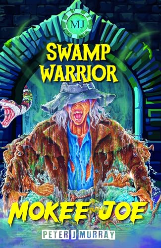 Book cover: monstrous figure in a hat, swamp setting, snake.