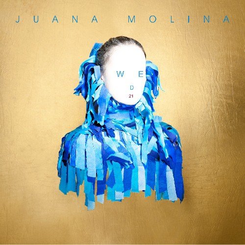 Album cover featuring a person in blue strips with a white face and text overlay.