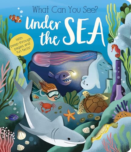 Book cover depicting colorful underwater sea life, including a shark and diver.