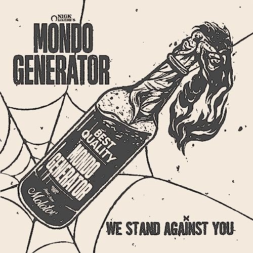 Mondo Generator album cover: a Molotov cocktail illustration with text.