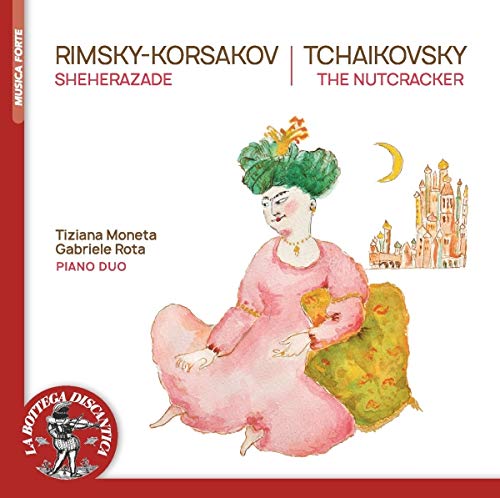 CD cover featuring a painted woman, crescent moon, and fairytale castle.