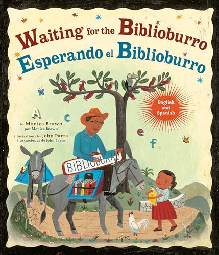 Book cover: a man on a donkey carrying books, with children nearby.